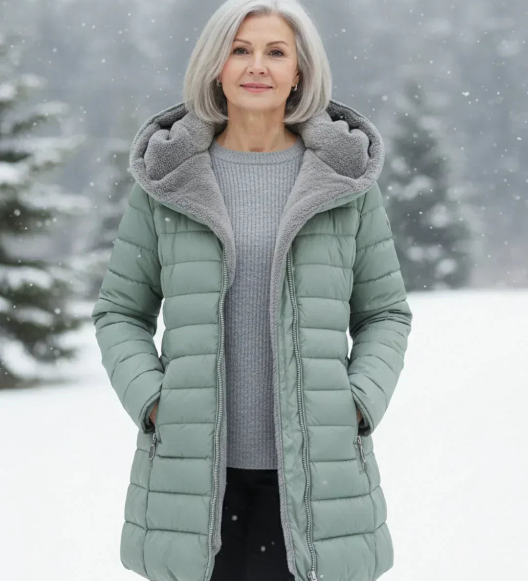 Elizabeta - Kaput s quilted dizajnom za zimu