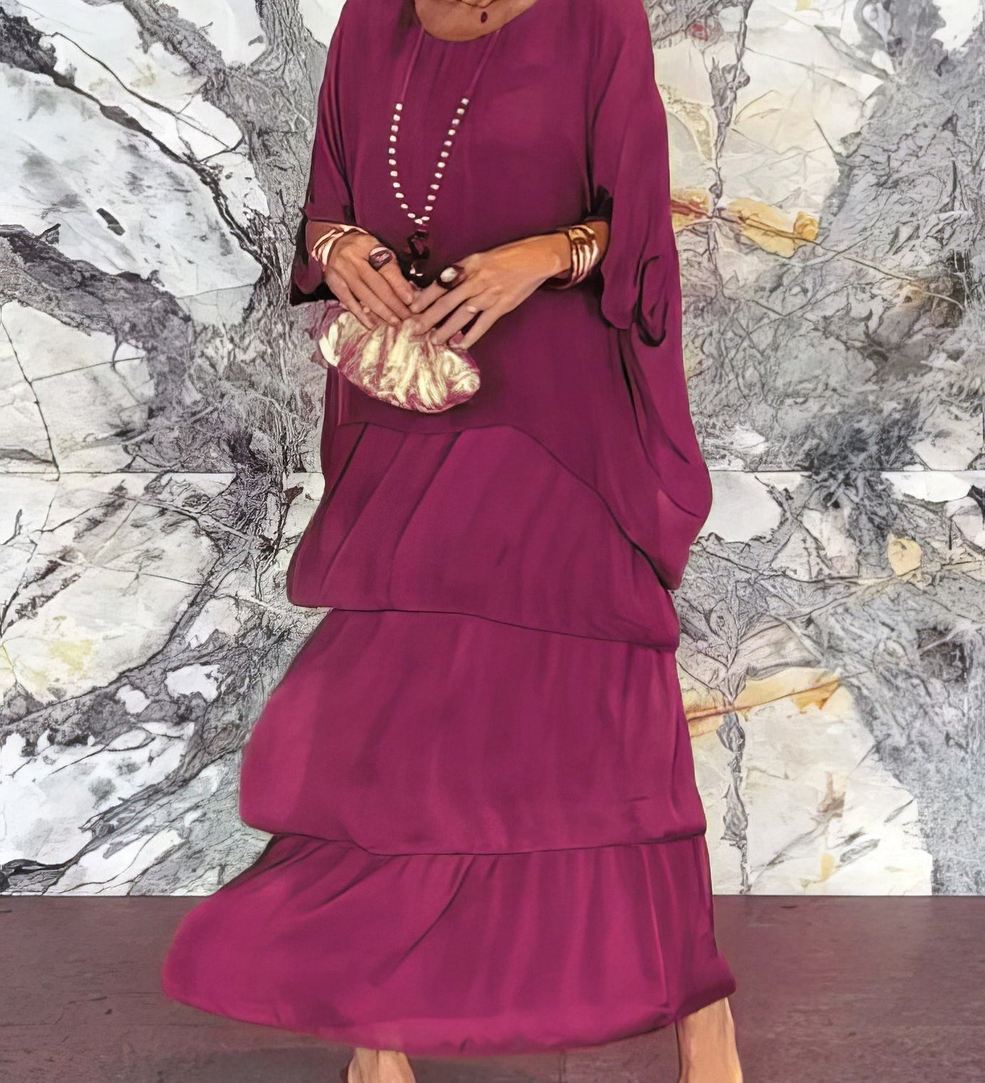 Caroline | Elegantna maxi haljina, udobna za sve prilike
